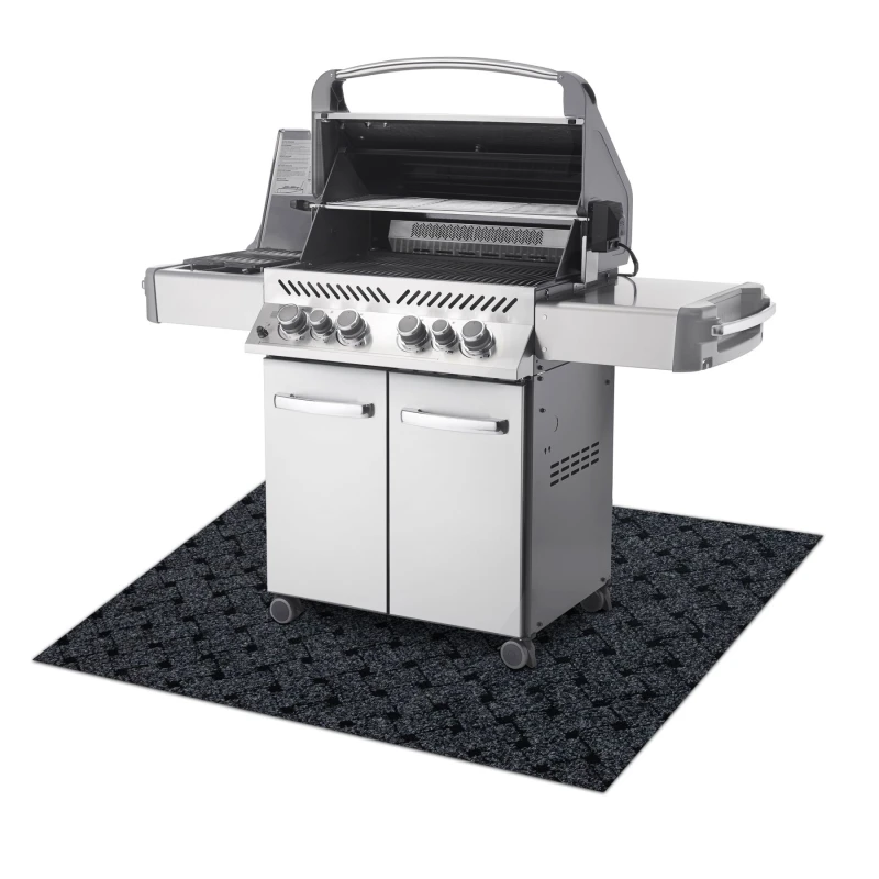 Image of RugsX Vectra 900 Protective Grill Mat For Terrace, Outdoor - Anthracite 140X200 Cm