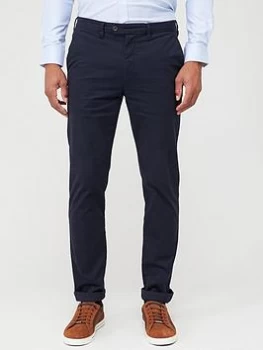 Image of Ted Baker Core Plain Chino Trousers - Navy, Size 30, Men