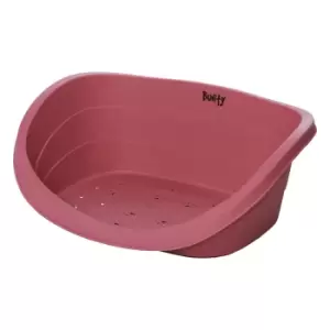 Image of Bunty Armadillo Small Plastic Dog Bed - Pink