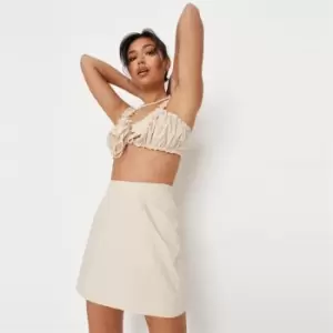 Missguided Aline Skirt Poplin - Neutral