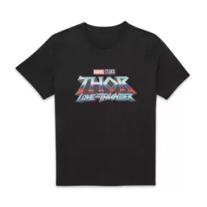 Image of Marvel Thor - Love and Thunder Logo Unisex T-Shirt - Black - XS