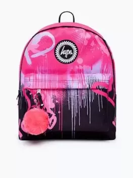 image of Hype Pink Hearts Drip Backpack, Pink