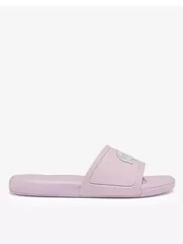 Lacoste L.30 SLIDE 0922 1 CUJ LT PNK/WHT, White/Pink, Size 2 Older