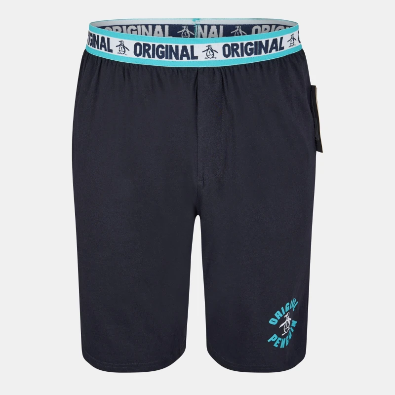 Image of Original Penguin Original Penguin Men Lounge Black Shorts Size: Medium Black M Male 5056395853559