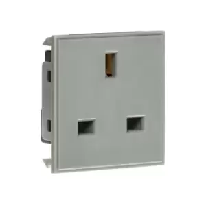 Image of Knightsbridge - 13A 1G unswitched socket module 50 x 50mm - Grey