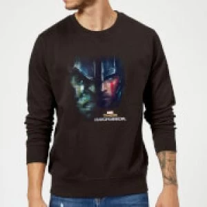 Image of Marvel Thor Ragnarok Hulk Split Face Sweatshirt - Black - XXL