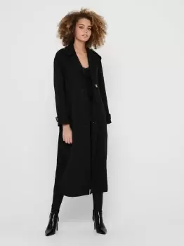 Image of ONLY Long Trenchcoat Women Black