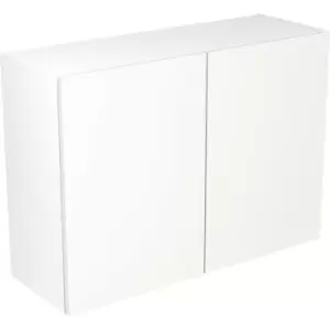 Kitchen Kit Flatpack Slab Kitchen Cabinet Wall Unit Super Gloss 1000mm in White MFC