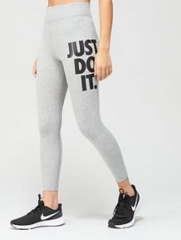 image of Nike Nsw Legasee Swoosh Legging, Dark Grey Heather, Size 2XL, Women