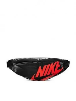 Image of Nike Heritage Large Logo Waist Bag - Black