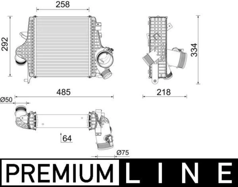 Image of Intercooler MAHLE CI 640 000P
