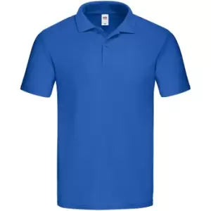 image of Fruit of the Loom Mens Original Pique Polo Shirt (S) (Royal Blue)