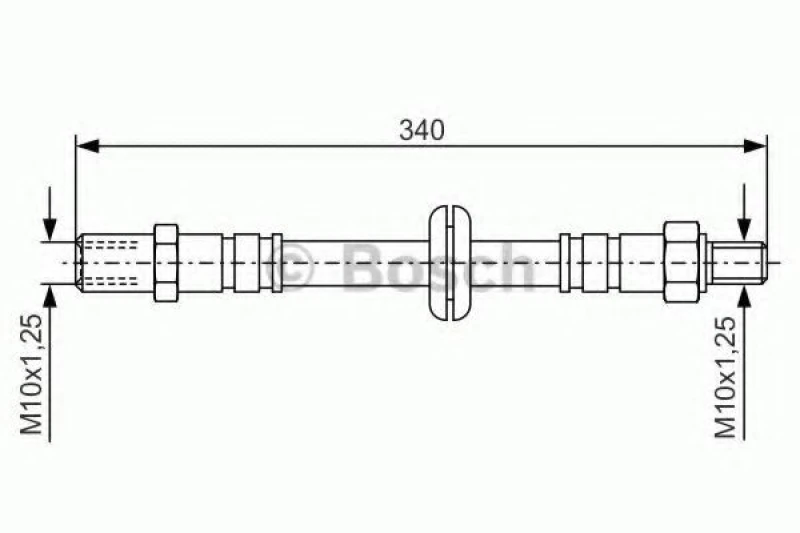Image of Bosch 1 987 476 191 Brake Hose Brake Hose (83)