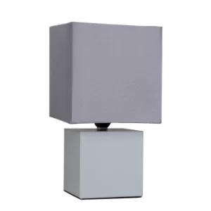 Image of Cubbie Grey Touch Table Lamp with Grey Shade