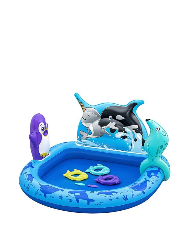 Image of Bestway Polar Pals Playful Arctic Theme & Graphics Pvc Inflatable Pool (W)1.31M X (L) 1.34M
