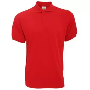 Image of B&C Safran Mens Polo Shirt / Mens Short Sleeve Polo Shirts (S) (Red)