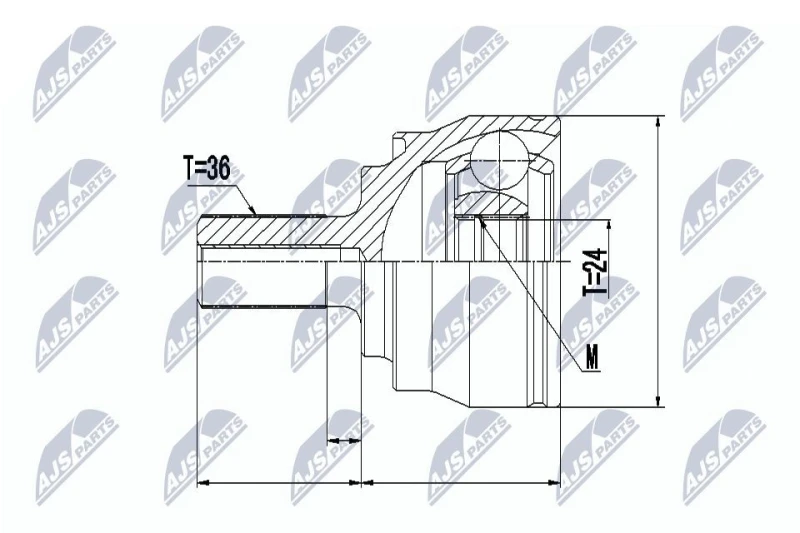 Image of NTY CV joint kit NTY NPZ-VV-020