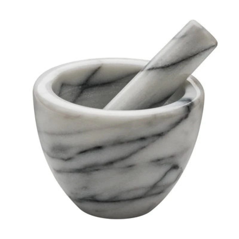 Image of Premier Housewares Salerno White Marble Mortar and Pestle White