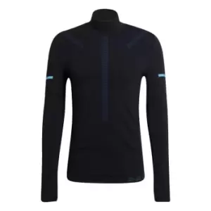Image of adidas Primeknit Running Mid-Layer Mens - Black / Blue Rush