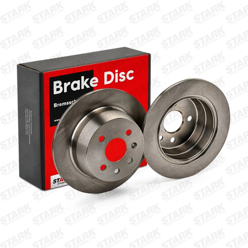 Image of STARK SKBD-0022812 Brake disc Rear Axle, solid, Cast Iron, Uncoated, Untreated, without bolts/screws Cast Iron Brake Disc (82)