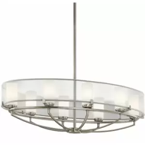 Image of Loops - 8 Bulb Chandelier Hanging Pendant LIght Classic Pewter LED G9 3.5W Bulb
