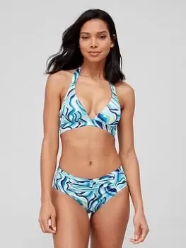 Image of DORINA Delmonico Light Padded Bikini Top - Blue Size 14, Women