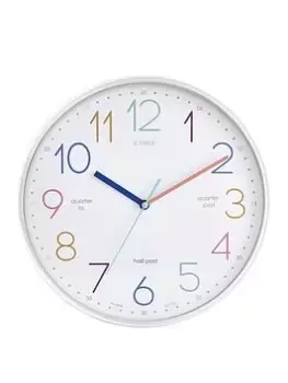 image of Acctim Clocks Afia Kids Time Teaching Wall Clock, White