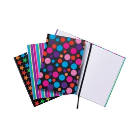 image of A5 Fashion Assorted Feint Ruled Casebound Notebooks Pack of 5 301651