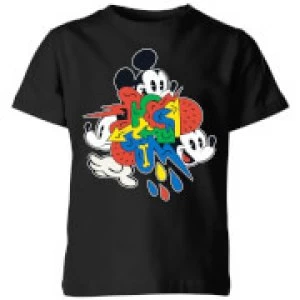 Image of Disney Mickey Mouse Vintage Arrows Kids T-Shirt - Black - 11-12 Years
