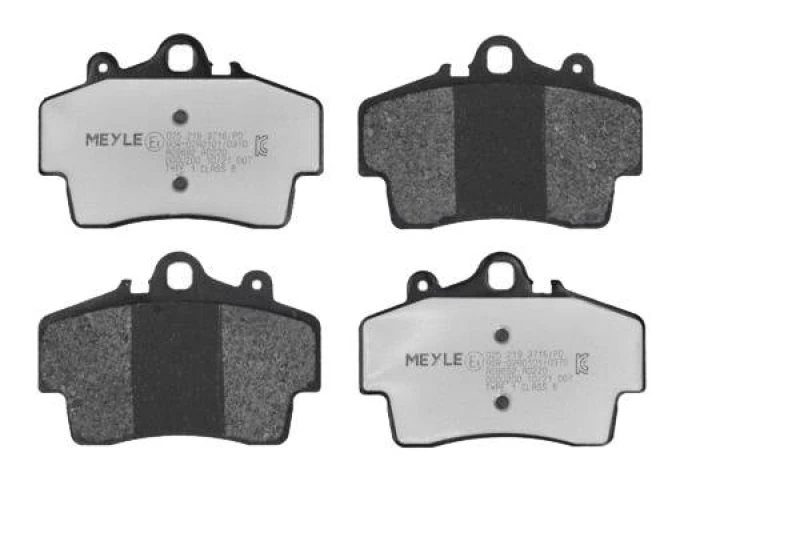 Image of MEYLE 025 219 3716/PD Brake pad set Front Axle, prepared for wear warning indicator, MEYLE-PD Quality, with anti-squeak plate Brake Pad Set,disc brak