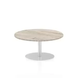 Image of Italia Poseur Table Round 1000 Top 475 High Grey Oak