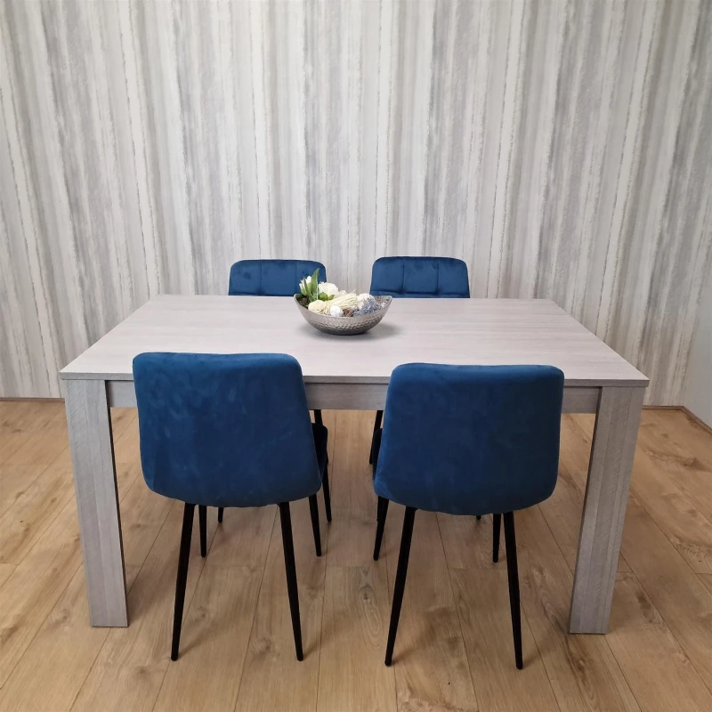 Image of KOSY KOALA Dining Table Set with 4 Chairs Dining Room, and Kitchen table set of 4 Grey unisex