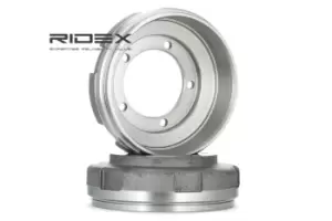 Image of RIDEX Brake Drum FORD 123B0087 1C1W1126AB,1C1W1126AD,1C1W1126AE Rear Brakes,Drum Brake 4095023,4146930,4540218