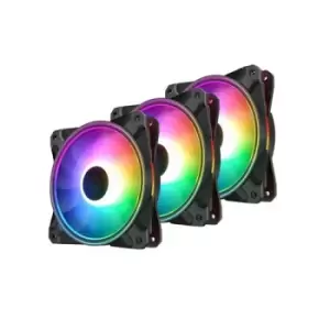 Image of DeepCool DP-F12-AR-CF120P-3P computer cooling system Computer case Fan 12cm Black