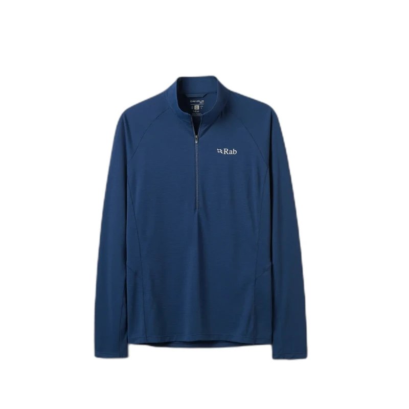 Image of Long-sleeved zip-up T-Shirt Rab Sonic Bleu Male XL