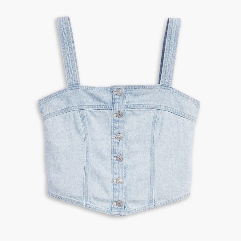 Image of Levis Womens Drea Tank Woven Cami Vest Cool Poole 2 female 10 (S)