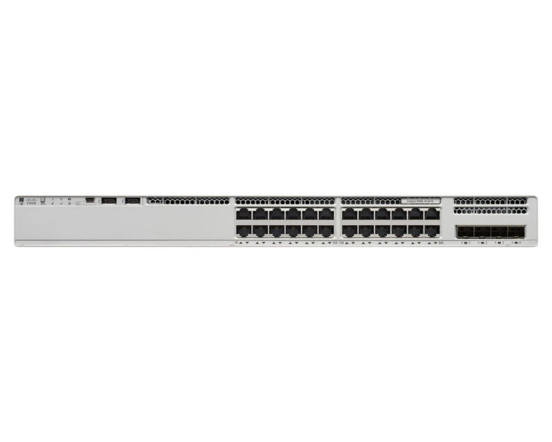 Image of Cisco Catalyst 9200L - Network Advantage - switch - L3 - 24 x 10/100/1000 + 4 x 10 Gigabit SFP+ (uplink) - rack-mountabl C9200L-24T-4X-A