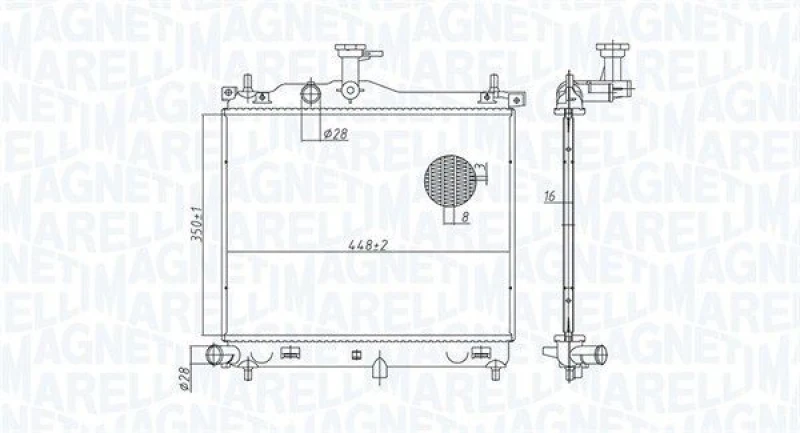 Image of MAGNETI MARELLI Engine radiator MAGNETI MARELLI 350213182900