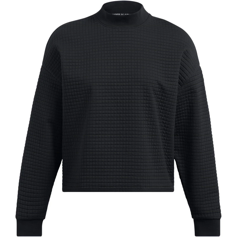 Image of Under Armour Womens Unstoppable Crew Sweatshirt Black female 8 (XS)