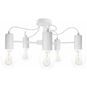 image of Keter Maya Multi Arm Semi Flush Ceiling Light White, 60cm, 5x E27