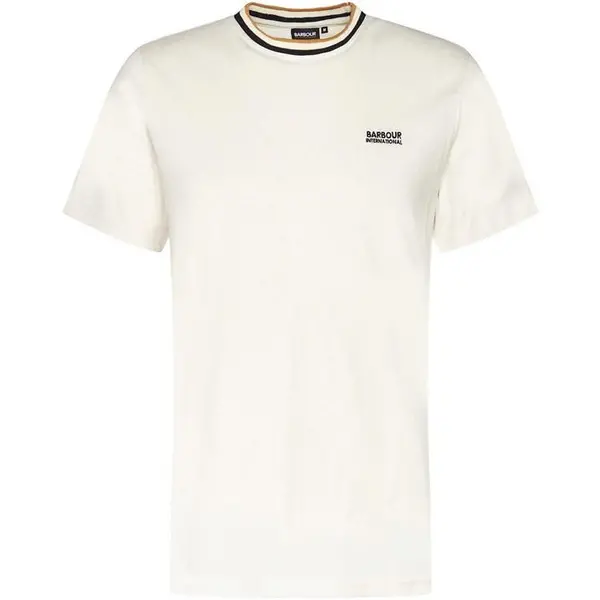 Image of Barbour International Buxton Tipped T-Shirt - Cream L