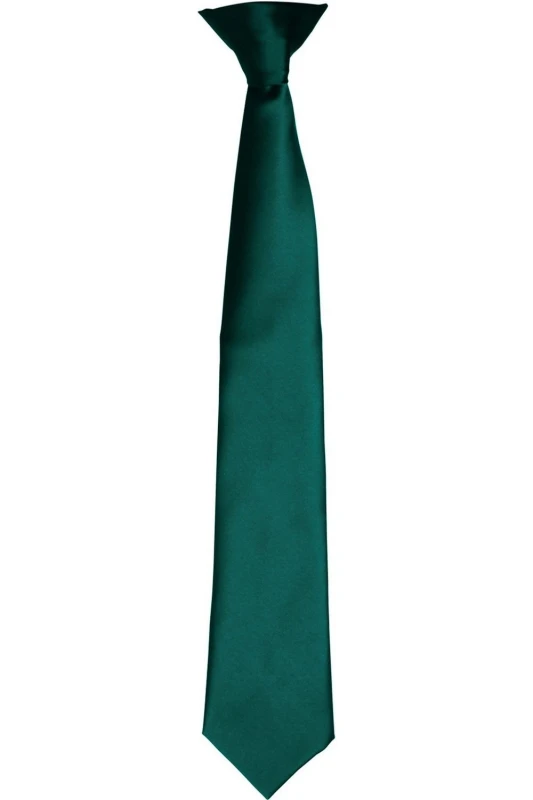 Image of Premier Premier Satin Tie in Bottle Green Bottle Green One Size Unisex 5063470360697