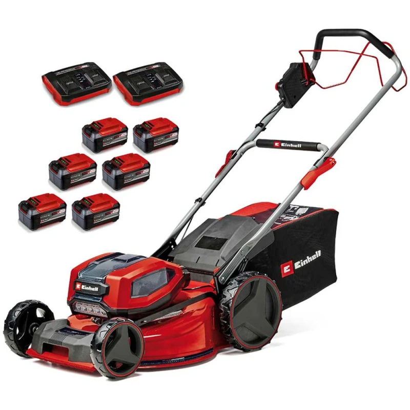 Image of Einhell Professional GP-CM 36/52 S Li BL 36v Cordless Steel Deck Self Propelled Rotary Lawnmower 520mm 6 x 5.2ah Li-ion Battery Charger GP-CM 36/52 S
