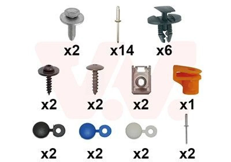 Image of VAN WEZEL Mounting Kit, bumper VAN WEZEL 0906794