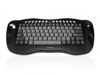 image of Accuratus Toughball 2 - 2.4ghz Wireless Multimedia Keyboard With Optical Trackball