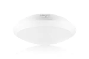 Integral Tough-Shell White Bulkhead 308mm 15W 1500lm Integrated 3 hour Emergency- ILBHA057