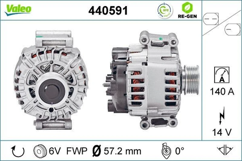 Image of Starter motor VALEO 726077
