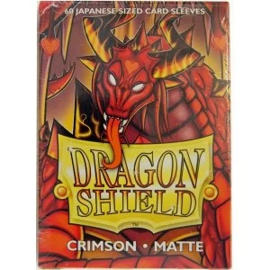 Image of Dragon Shield Matte Crimson Japanese Size Card Sleeves - 60 Sleeves