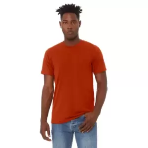Image of Canvas Mens Triblend Crew Neck Plain Short Sleeve T-Shirt (M) (Brick Triblend)
