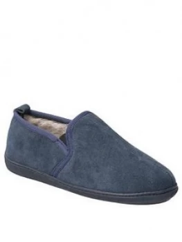 Image of Hush Puppies Arnold Lined Slippers, Navy, Size 9, Men
